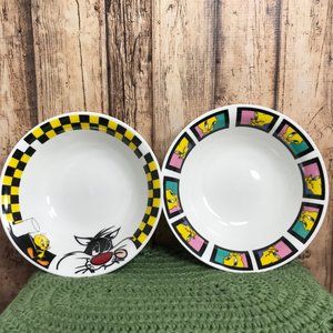 Tweety Bird & Sylvester Looney Tunes Cereal Bowls